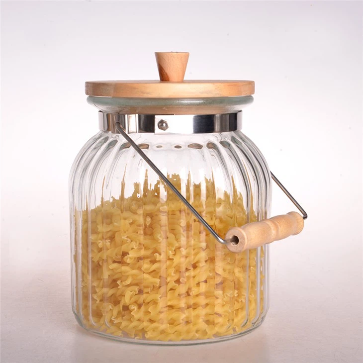 Glass Jars with Bamboo Lid And Handle 1 Glass Jars with Bamboo Lid And Handle 1
