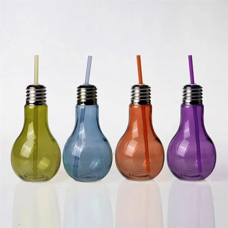 Glass Light Bulb Beverage Bottle