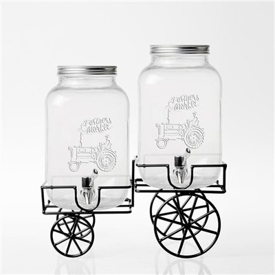 Kaltgetränke-Saftspender mit Metallständer