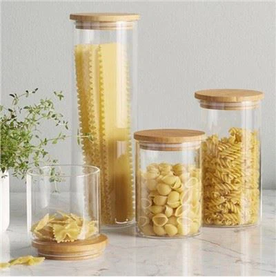 Gewürzdosen aus Bambusglas