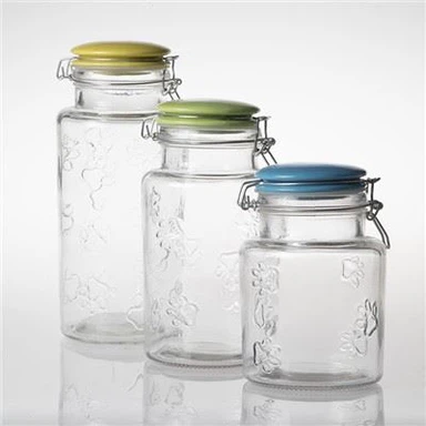 Honigglas Glas mit Keramikdeckel