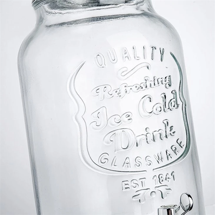 Glass Water Dispenser With Lid