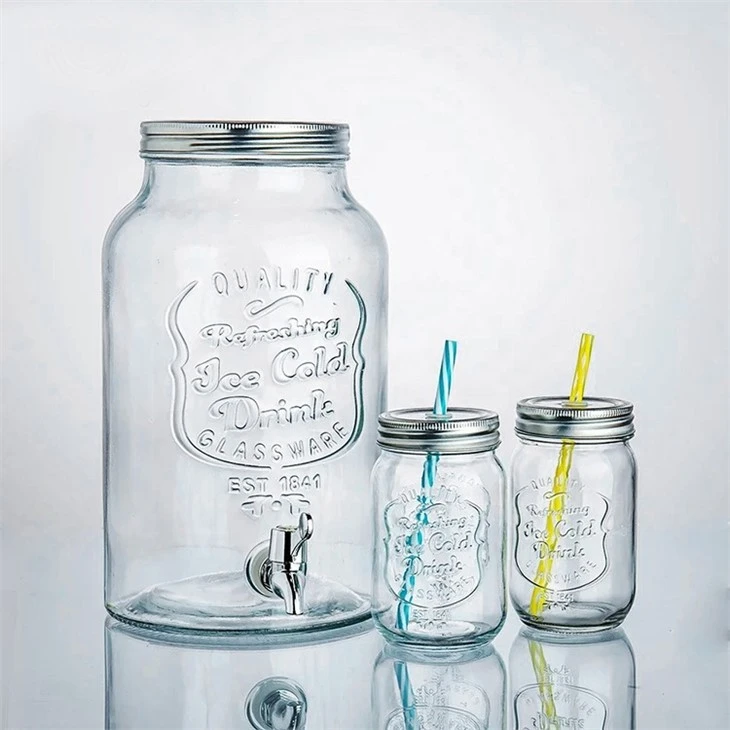 Glass Water Dispenser With Lid