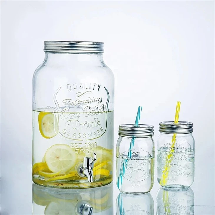 Glass Water Dispenser With Lid