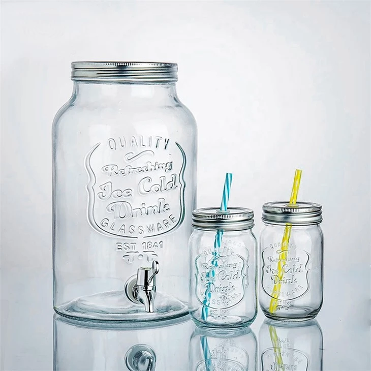 Glass Water Dispenser With Lid