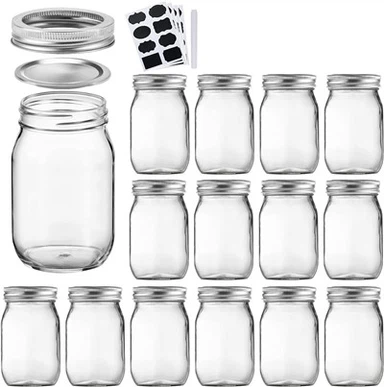 500-ml-Einmachgläser mit luftdichten Deckeln