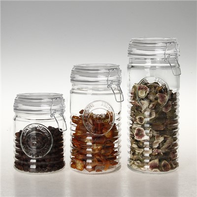 Kundenspezifisches Glas-Bonbonglas mit Glasdeckel