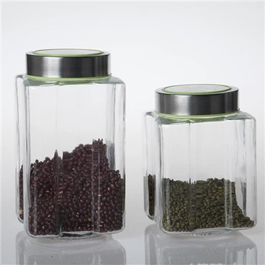 Quadratische Gläser mit Deckel