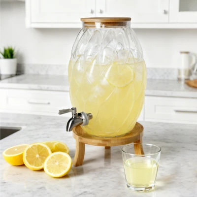Large-Capacity Oval Glass Dispenser