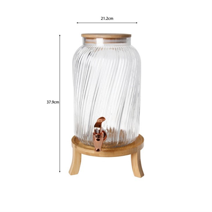 Twisted Glass Beverage Dispenser factory